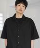 JEMUT Bliss Open Collar Half Shirt Black Nsss2633