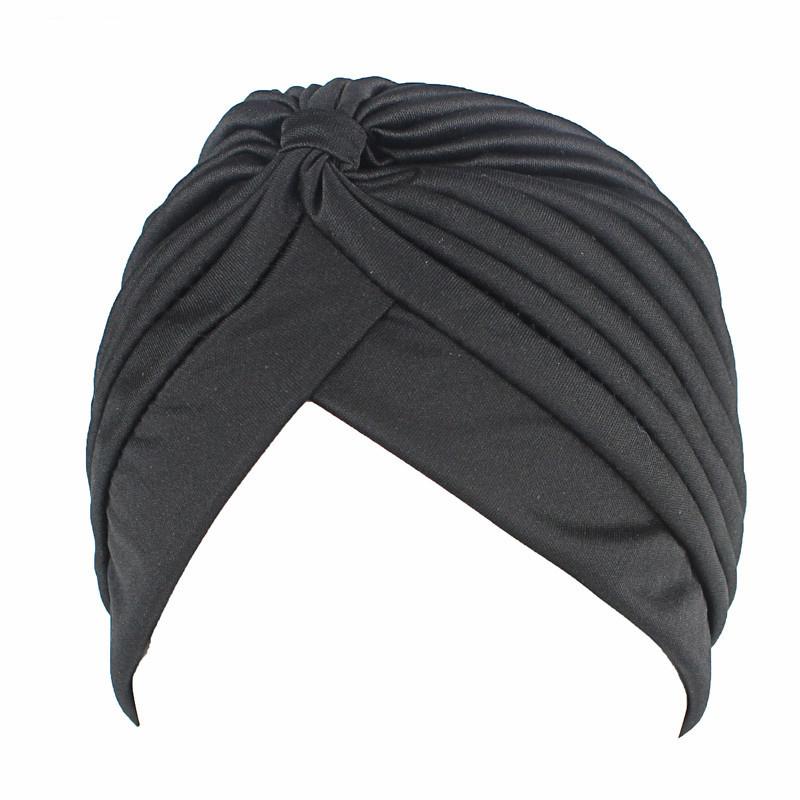 Indian Women Muslim Pleated Hijab Turban Bonnet Chemo Caps Underscarf Beanies Hair Loss Femme Cancer Hats Headwrap Scarf Covers