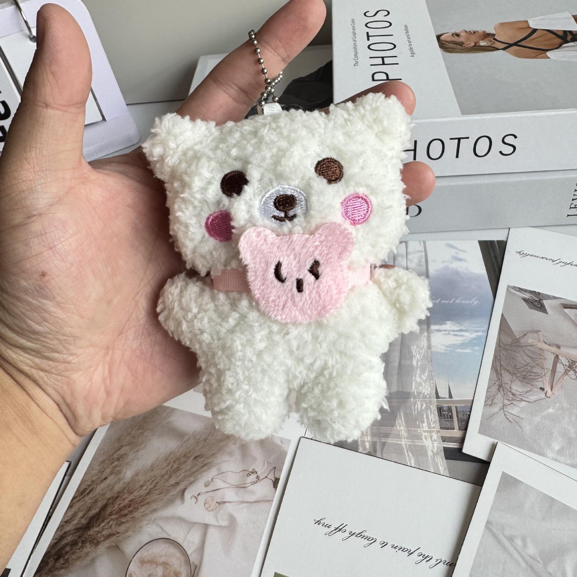 Adorable Little Bear Pendant Plush Toy Backpack Charm Keychain Doll Gift