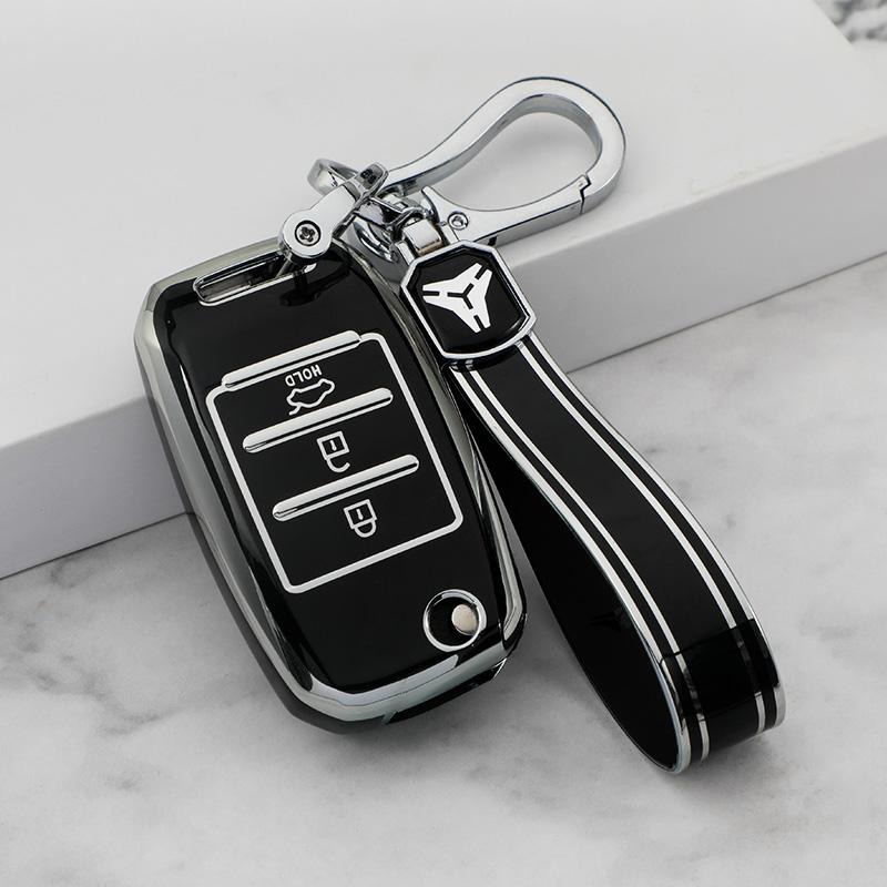 2 3 4 Bottons Silver Tpu Auto Key Fob Cover Case Fit For Kia K2 K3 K5 Carens Cerato Forte Rio Kia Flip Key Fob Housing Key Ring Auto Accessories