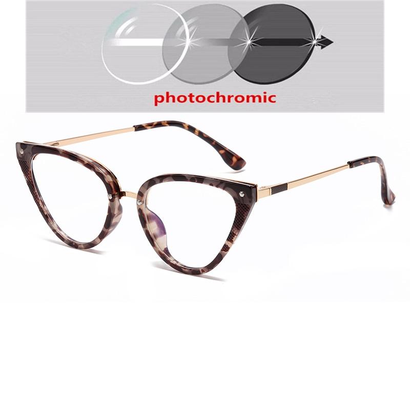 Green TR90 Anti Blue Light Cat Eye Prescription Glasses For Women With Cylinder 0 To -6 Nearsighted