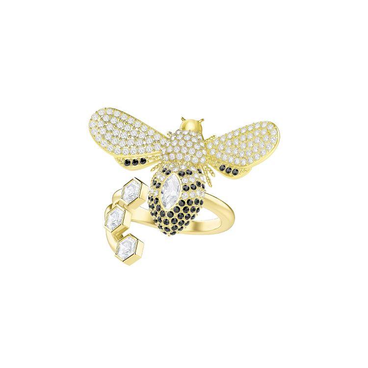 Swarovski Lisabel Cute Bee Ring Women rings Gold 5409022 Box (Random Color),F