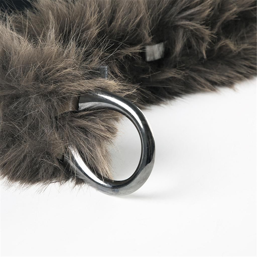 Plush Leather Patchwork Waist Belt Unique Styles Waistband Versatiles Wear Women's Fashion Accessory