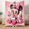 1pc Flannel Bedding Cover Blanket - Cute Minnie Design, Soft and Warm Sofa
