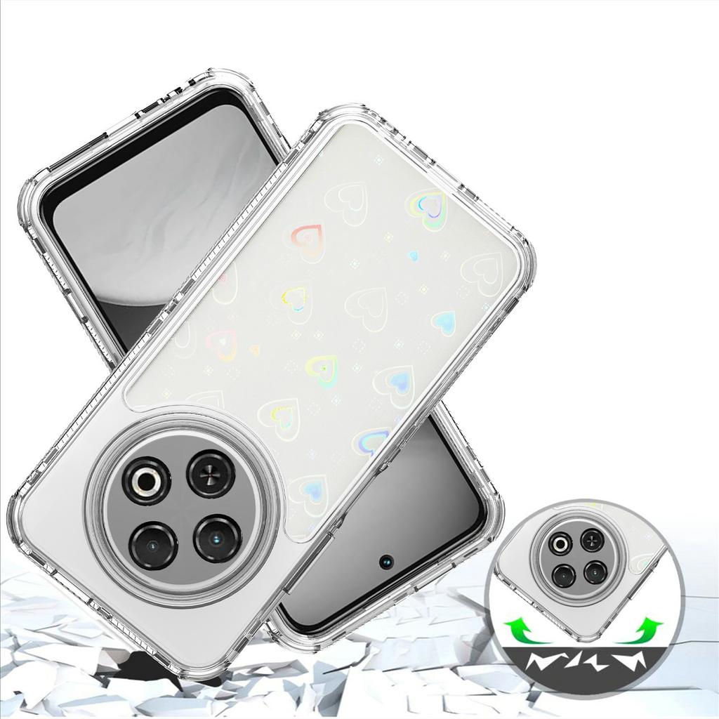 For TECNO Spark 30C 4G Case Precise Cutouts Acrylic TPU Clear Phone Cover with Laser-printed Film