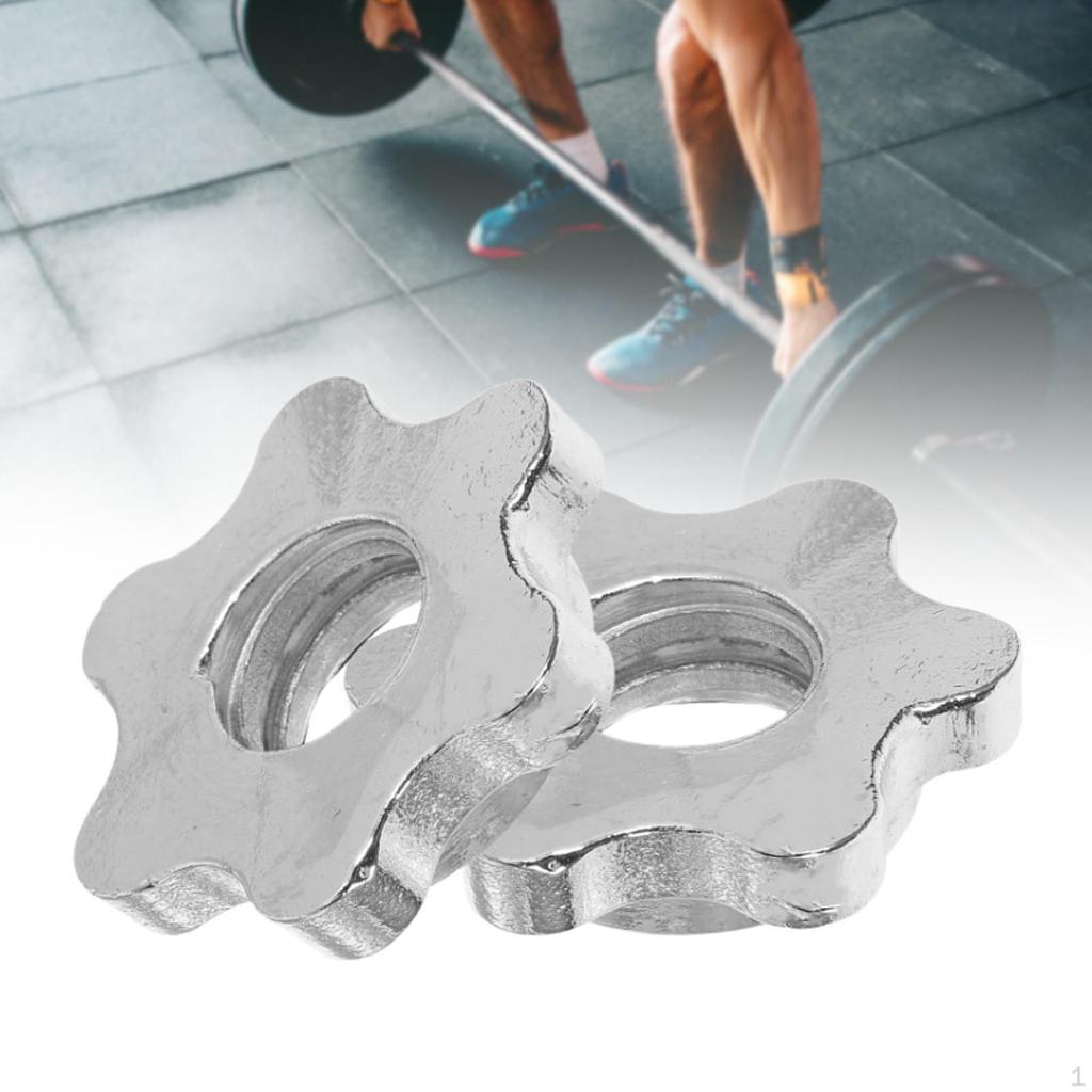 2 Colares de Barra, Colares de Halteres, Abraçadeiras de Parafuso Leves para 25 mm/0,98 Polegadas Esportes