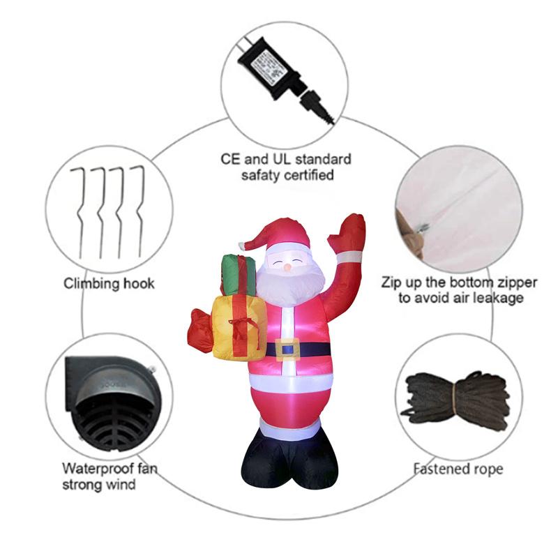 Christmas inflatable Santa claus gas mold outdoor decorations Glow mall winter ornaments