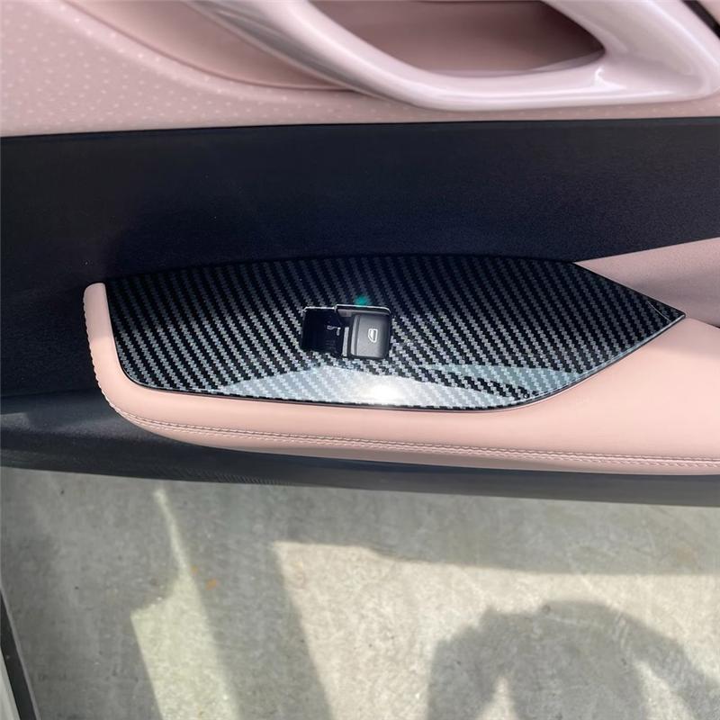 Car Window Lift Switch Button Cover Interior Door Armrest Trim Panel LHD For BYD Dolphin Mini/BYD Seagull-A87Q