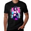 Final Fantasy VII Tifa Lockhart Cyberpunk Neon Pixel Oversized T-Shirt, Classic Game Character Graphic Tee, Unisex Casual Top