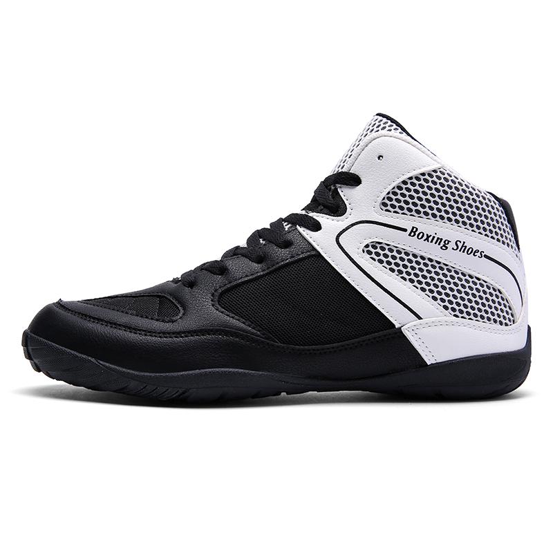 

Мужские боксерки Классические бойцовские кроссовки Бренд Дышащие борцовки Женские Профессиональные Уличные Боксерки с высоким голеностопом 39