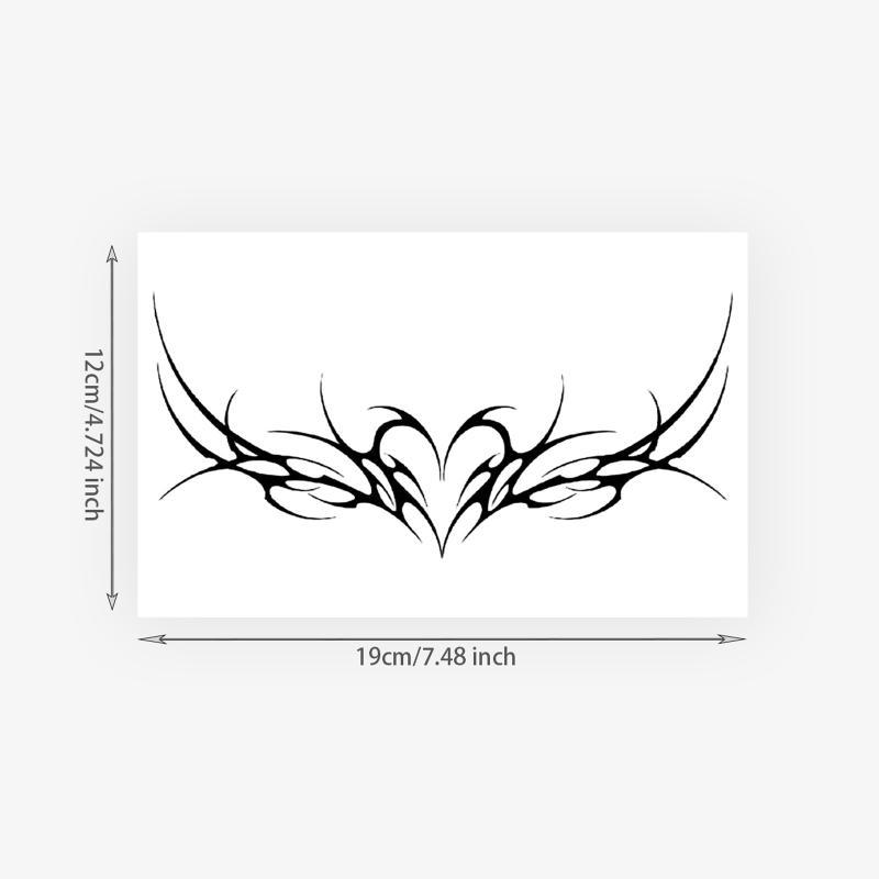 Ove Heart Wings Temporary Tattoo Long-Lasting Magic Waterproof Semi Permanent Body Decor Sticker