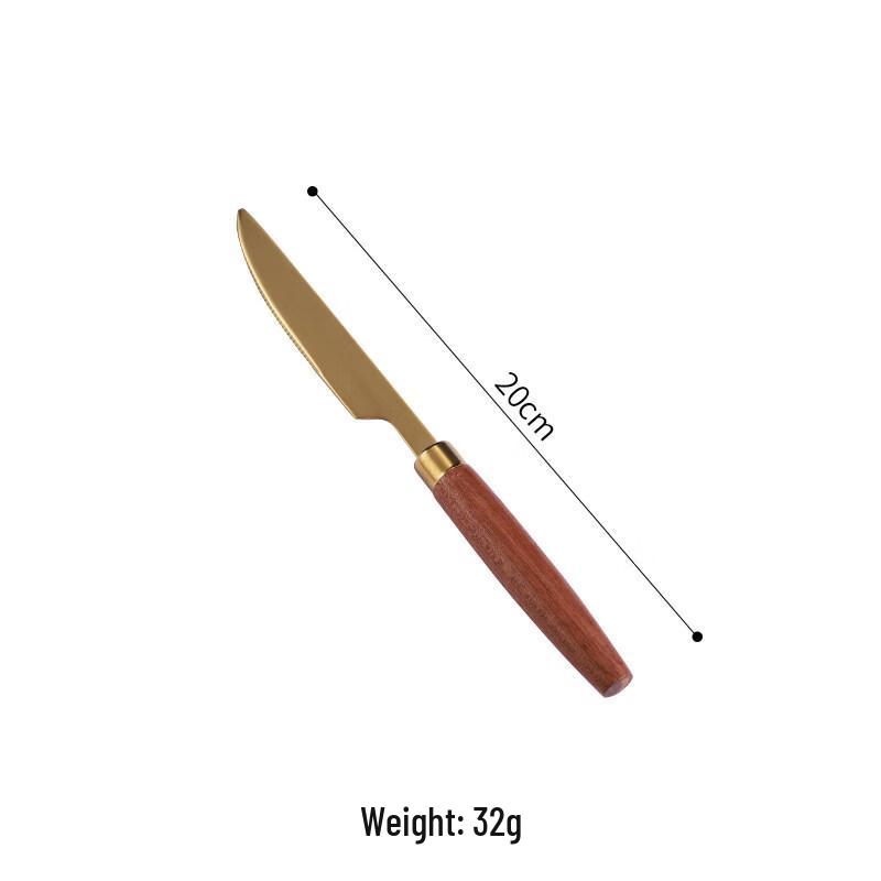 ZISIZ Golden Steak Cutlery Set