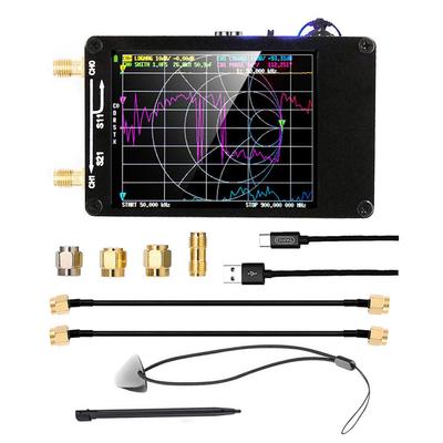 2,8 Zoll TFT Monitor Antennenanalysator MF HF VHF UHF Vektor-Netzwerkanalysator Tester mit SD-Kartensteckplatz USB 5V 120mA für VSWR Phase