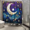 Diverse Style Shower Curtain With Hooks Easy Hang Waterproof Easy Clean For Home Hotel Apartment Bathroom