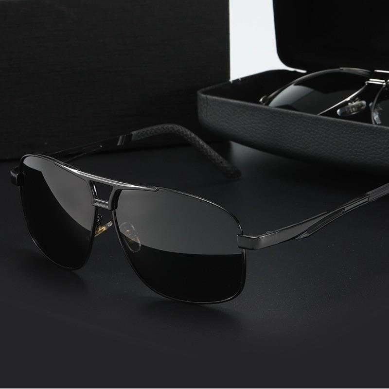 

Солнцезащитные очки для мужчин Поляризованные Защита от УФ-лучей Очки для путешествий и вождения Ретро Велосипедные очки чёрный