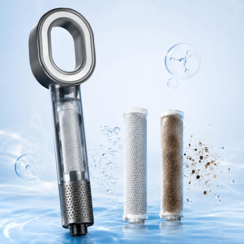 Filtered High Pressure Shower Head, Water Saving Design, Purifies Shower Water, Practical Bathroom Accessory