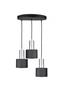 Pendant Lamp 3xE27 LUCE BLACK SILVER