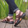 Summer Black Leather Sandals For Men Comfortable Platform Sandals Man Outdoor Beach Shoes Men's Sports Sandals sandalias hombre