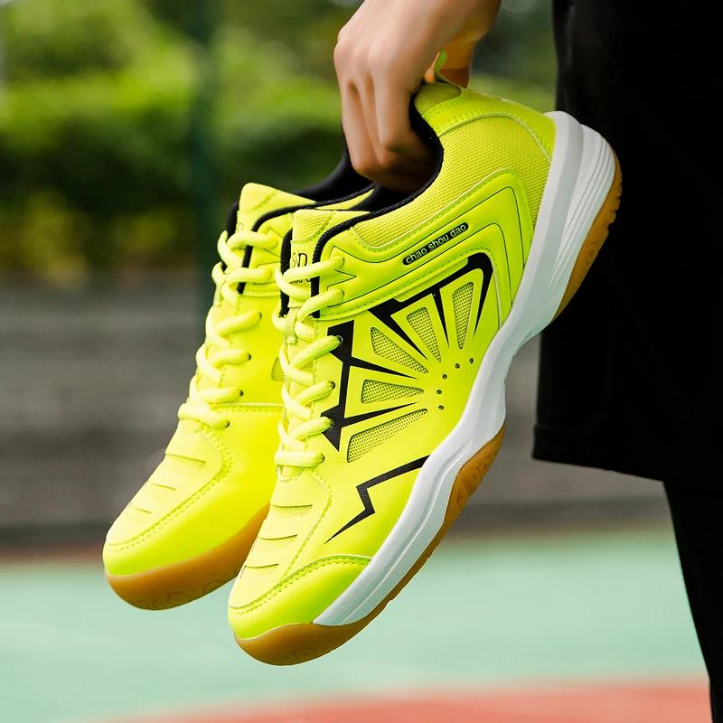 

Men Badminton Shoes New Men Sneakers Professional Badminton Shoes for Men Couples Badminton Indoor Sport Tennis 44 жёлтый