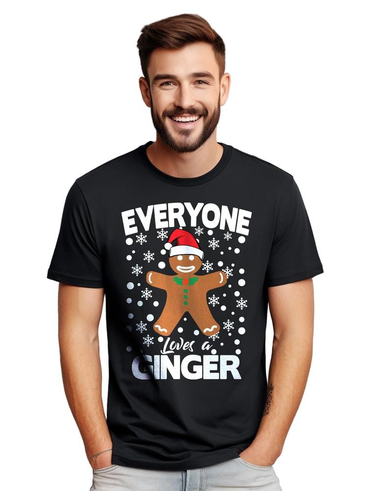 Everyone Loves a Ginger Christmas T-shirt - Funny and Festive! Unisex Printed De