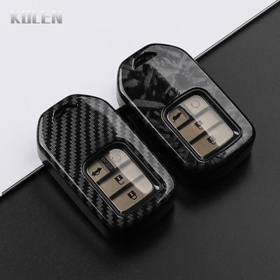 Abs Carbon Fiber Style Car Key Case Cover For Honda Vezel City Civic Jazz Brv Br-V Hrv Pilot Odyssey Mpv Stepwgn Elysion Fit Fob