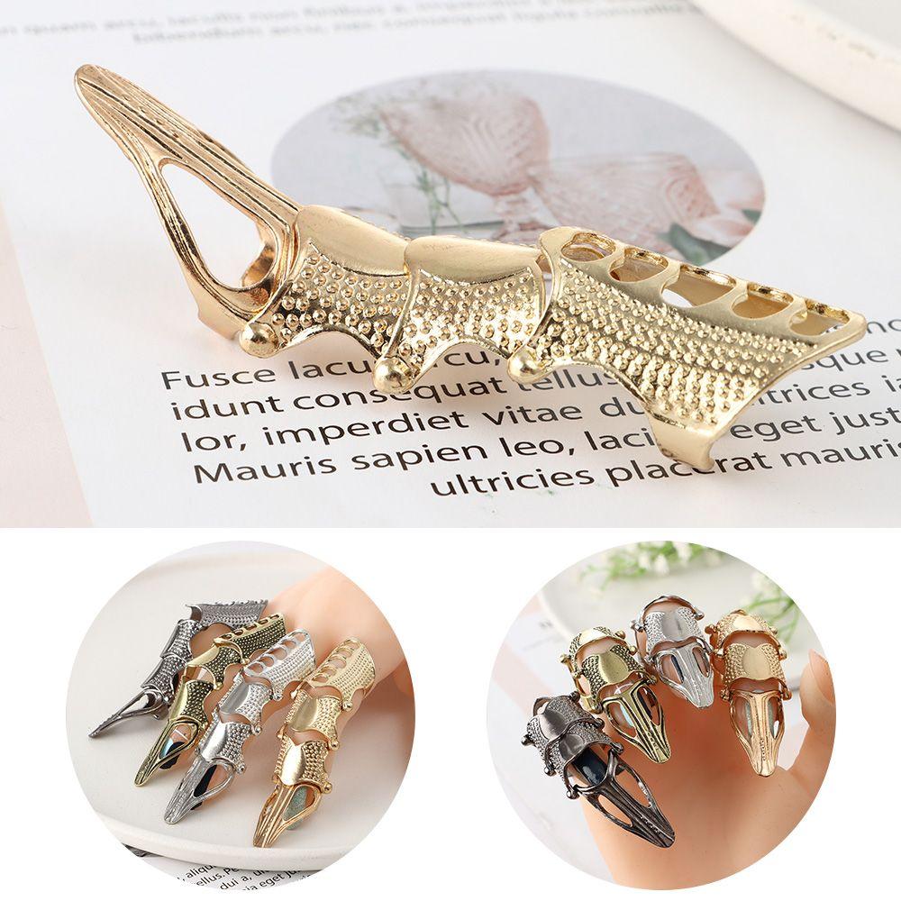 New Halloween Full Finger Punk Rings Rock Scroll Finger Claw Ring Joint Armor
