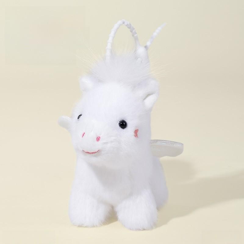 Plush Pony Angel Toy Keychain Soft Short Children Collectors Festival Doll Gift