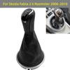 Car Manual Hand Speed Gear Shift Knob Gearbox Shift Knob Gaitor Boot Cover Case For Skoda Fabia 2 II Roomster 2006-2010