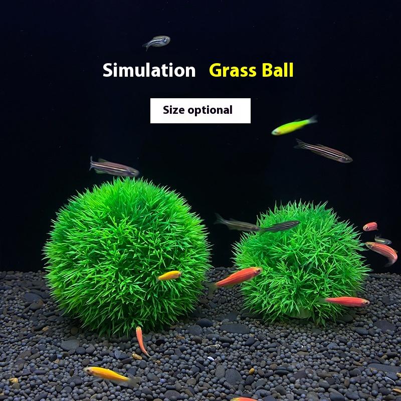 1Pcs Durable Faux Water Plant For Fish Tank Accessories Aquarium Decorative Artificial Aquarium Grass Ball