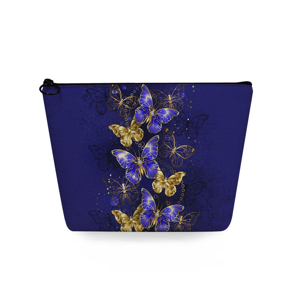 Women Butterfly Print Cosmetic Bag Toiletries Organize Travel Storage Case 6722