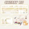 MAIMOOO Keycaps Cute Kitties Chick Yellow Korean Russian gradient Moa Cherry ISO layout Aula Ajazz Dareu keyboard keycap