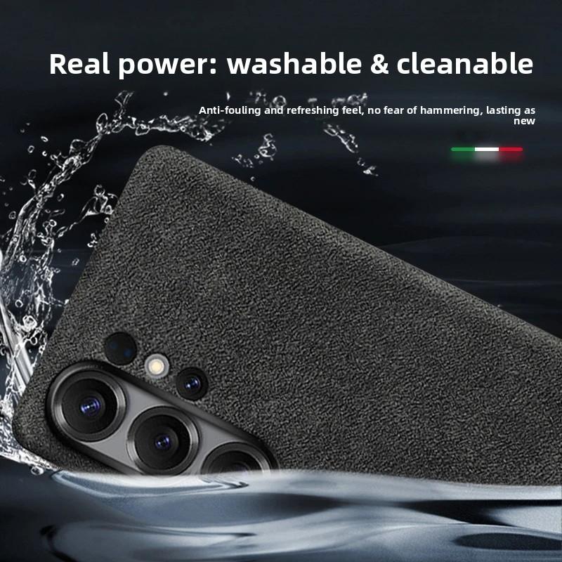Genuine Italy Alcantara Leather Wireless Charge Phone Shell For Samsung Galaxy S26 Ultra Plus Full-pack Shockproof Protect Cover