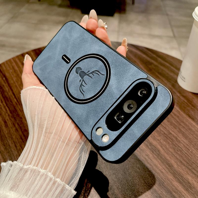 Premium Vintage PU Leather Protective Case for Google Pixel 10 9 8 7 Pro XL 9A 8A 7A Shockproof Magnetic Wireless Charging Cover