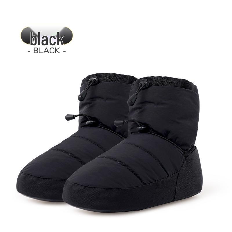 Women's Autumn/Winter Velvet Ballet Warm-up Shoes - Cotton-Insulated Boots for Dance Practice