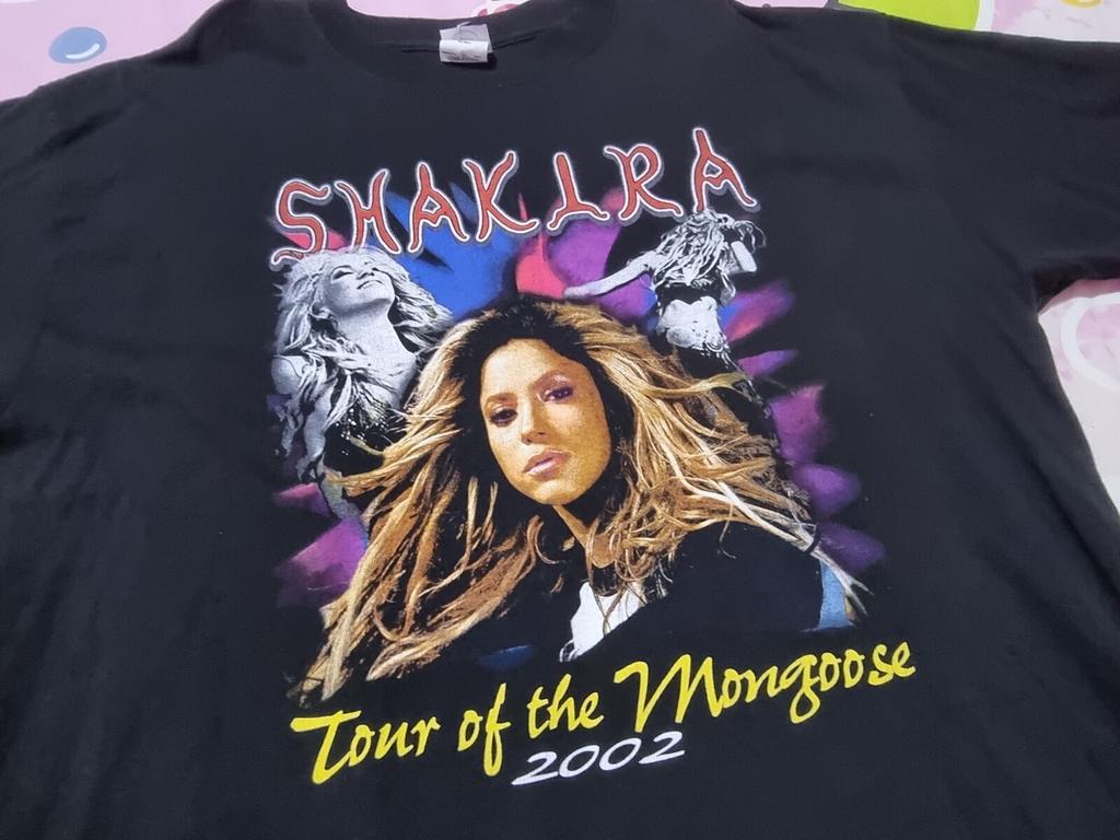 Vintage VTG 2002 Shakira Black Cotton T-Shirt All Size S-345XL 2HRC73