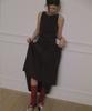 Obeodyupeulleeo Low Waist Contrast Maxi Dress_Brown/Lime
