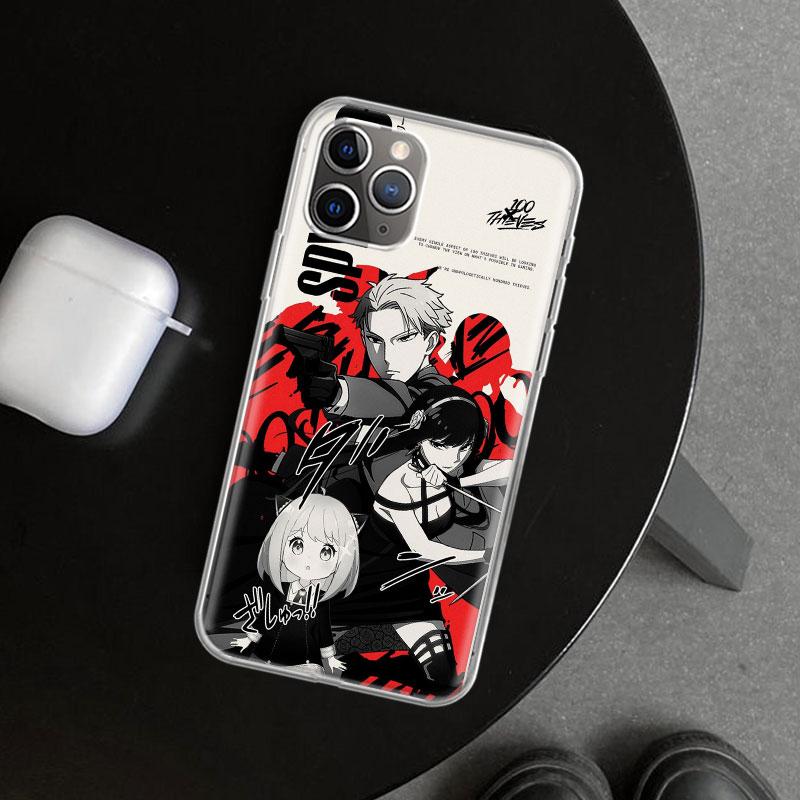 Anime S-Spy Family Anya Phone Case Cover for iPhone 11 12 13 Mini 14 15 Plus 16 Pro Max 17 Air 7 8 + SE Art Customized Fundas 11