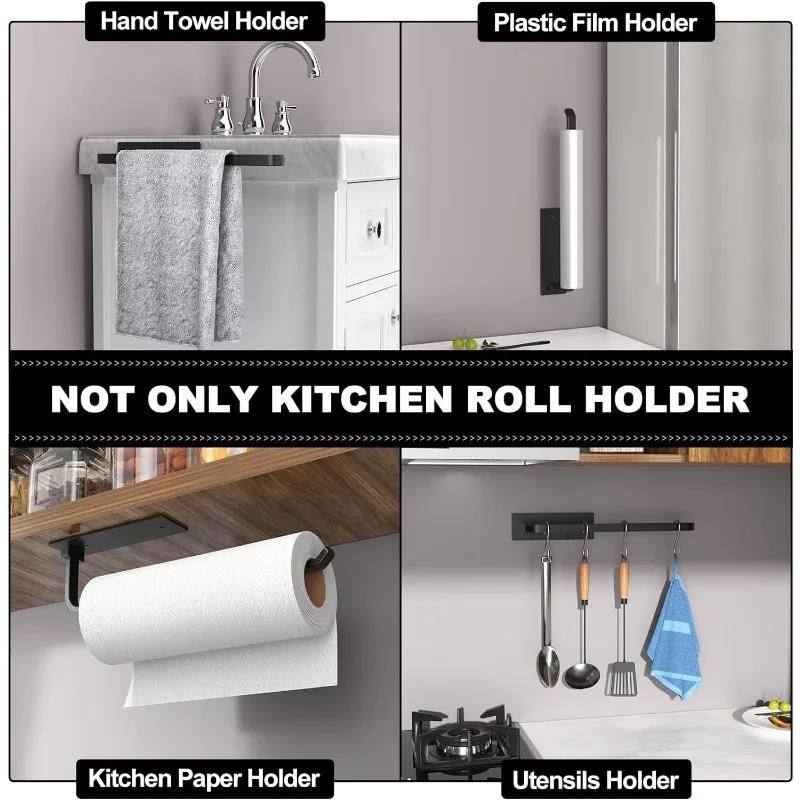Under The Kitchen Cabinet Waterproof Matte Tissue Holder Kitchen Accessories Organizer Bathroom Towel Storage Rack