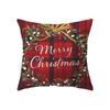 Christmas Theme Cute Christmas Elk Print Pattern Cushion Cover Home Living Room Sofa Decoration Polyester Pillow Pillow Cover