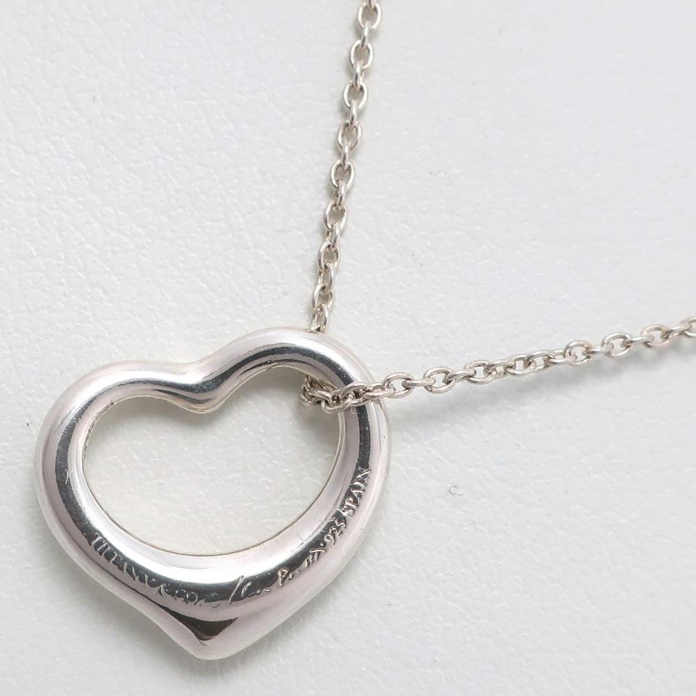 TIFFANY&Co. Open heart Necklace Elsa Peretti Silver925 heart 2.8g Women Used