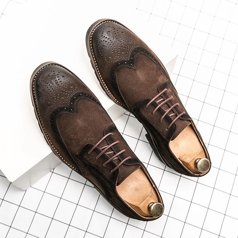Classic Retro Style Casual Shoes Men Fashion Brand Oxford Shoes Comfortable Men Brogue Footwear Elegantes Man Wedding Dress Shoe