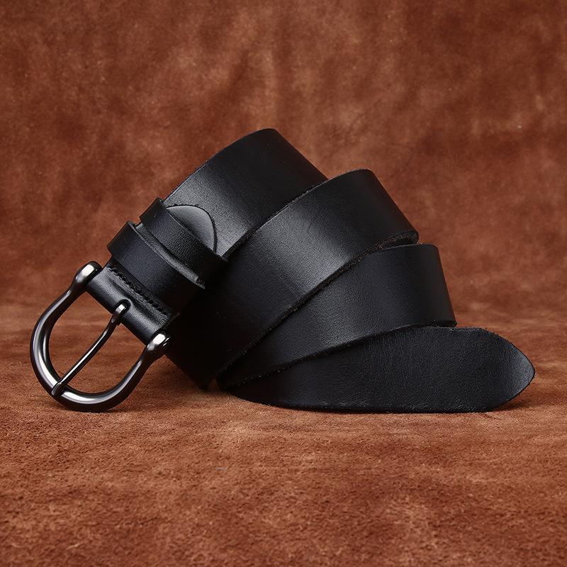 3.8Cm Wide Vegetable Tanned First Layer Cowhide Leather Washed Retro Casual Belt Men'S Pin Buckle Men'S Belt Men'S