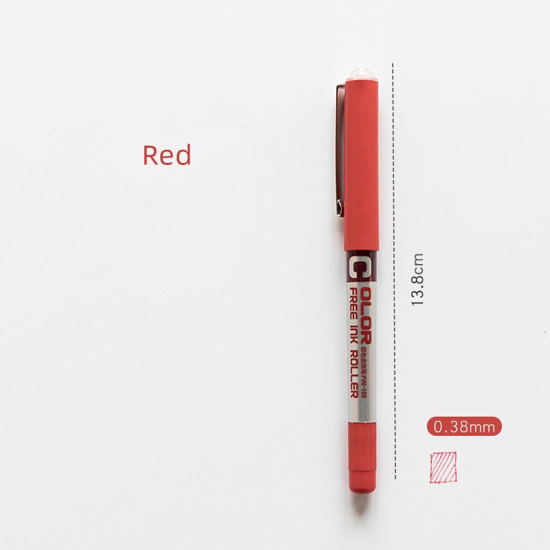 PenLab 1pcs Free Ink Color Gel Pen Set Super Liquid 0.38mm Extra Fine Roller Ball Pens for Daily Writing Office School