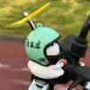 Niedliche Katze mit Helm Motorrad Lenker Ornamente Katzenhelm Deko Fahrrad Elektro Cartoon Propeller Fahrausrüstung Zubehör