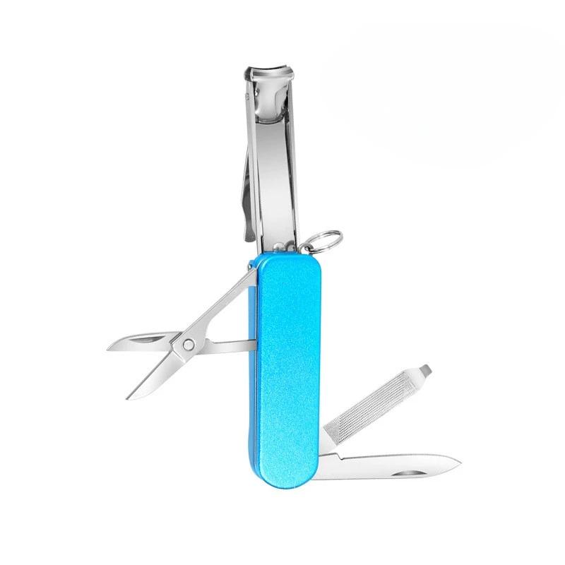 

4 в 1 складные кусачки для ногтей, ножницы, маникюрные кусачки для ногтей, кусачки для ногтей из нержавеющей стали, многофункциональные инструменты для ногтей