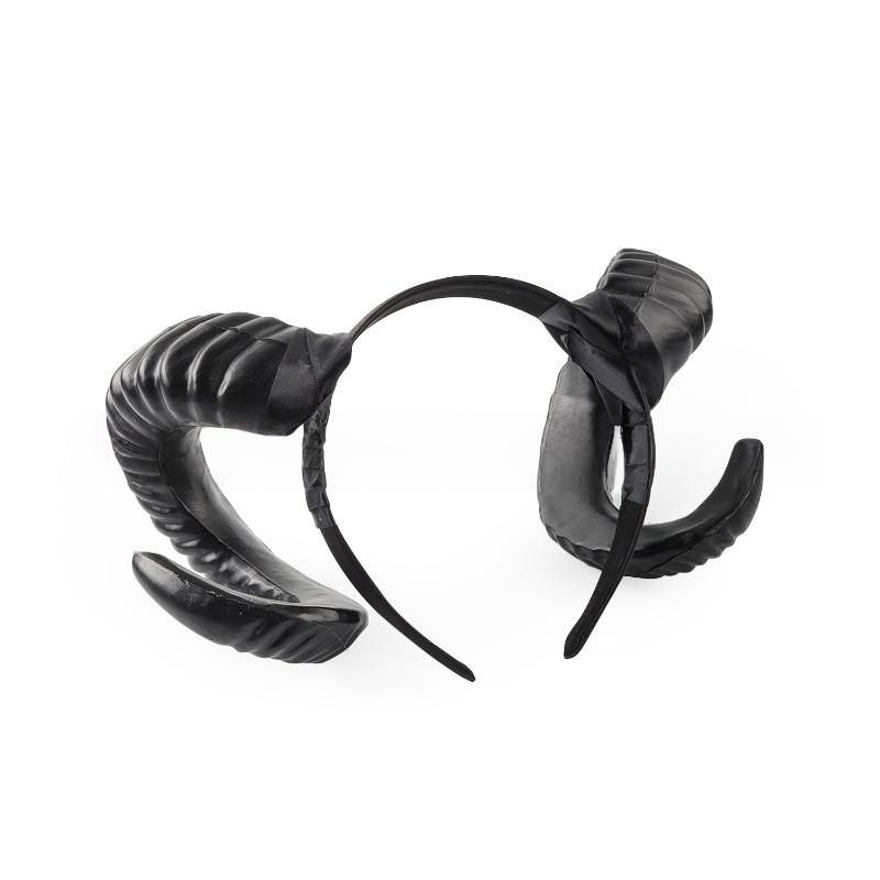 Devil Sheep Horn Headdress Role Playing Girl Boy Gothic Ox Horn Antelope Hairband Halloween Party Costume Decorative Headwear