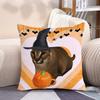 Cute Funny Pillowcase Short Plush  Cushion Cover Kawaii Cat Living Room Sofa Decoration
