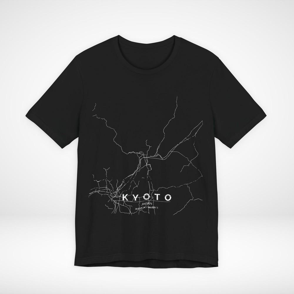Kyoto Japan Train Map TShirt Minimalist Rail Graphic Tee Streetwear
