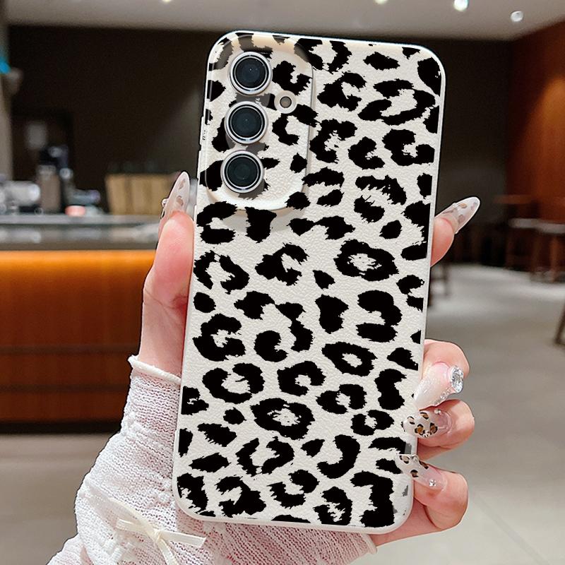Custodia con Stampa Leopardo Per Samsung Galaxy S25 Ultra Capa S24 Ultra S23 S22 Plus S21 FE A15 A16 A25 A26 A34 A35 A36 A54 A55 A56 5G