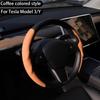 For Tesla Model Y Juniper 2025+ Steering Wheel Cover All Season Universal Deer Suede Sports Steering Wheel Cover
